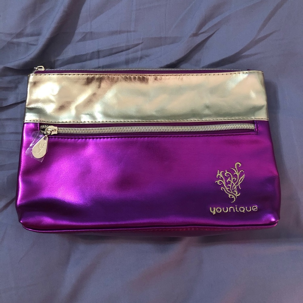 New Purple & Gold Younique Makeup Bag